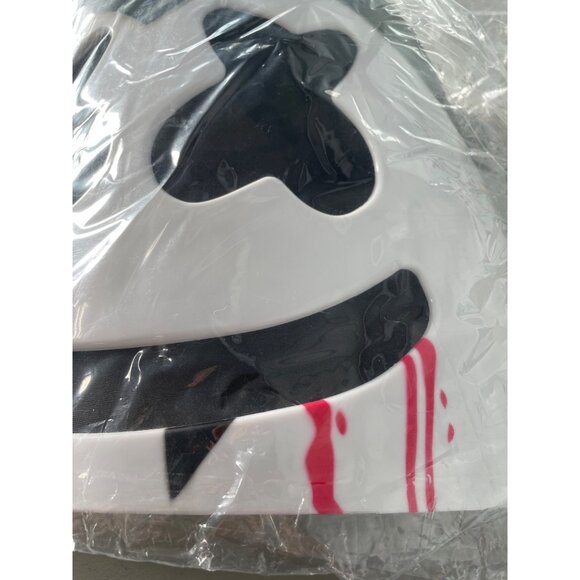 Marshmello Mello Vampire Mask Costume Accessory White Black Halloween Party NEW - Picture 8 of 8